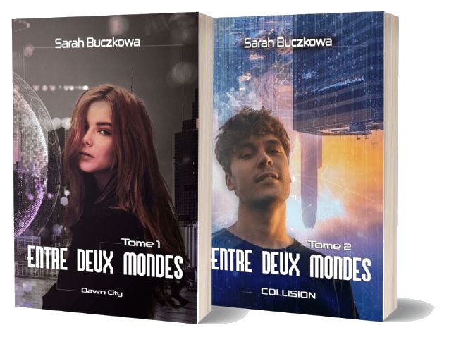 Un suspense romantique en 2 tomes, "Entre deux mondes - Dawn city" le tome 1, de Sarah Buczkowa : action/aventure sur fond de jeu vidéo VR/réalité virtuelle